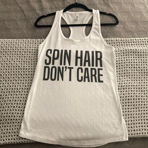 Spin Hair Don’t Care Razorback Tank Top